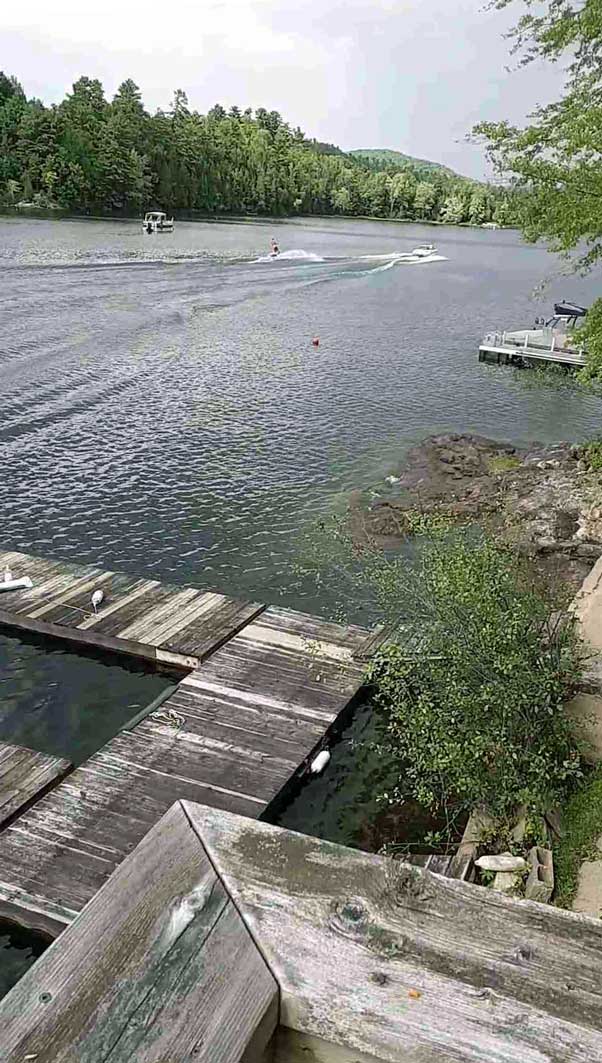 McGregor Lake Cottage Dock From Deck
